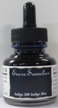 Sennelier ink 308 indigo blue 30 ml (100 ml=20,90 €)
